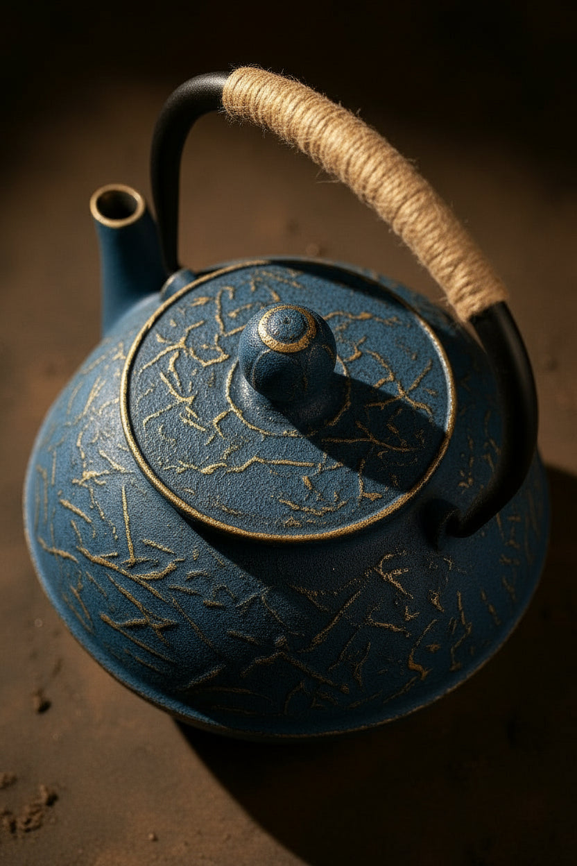 Gold Blue - Cast iron teapot - 800ml