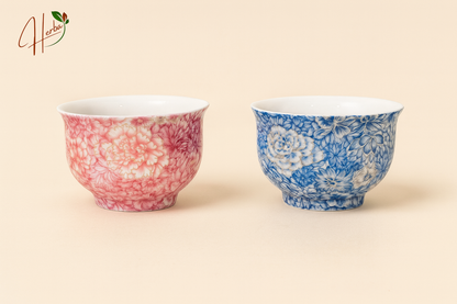 Handcrafted ceramic tea cups Gift box for her and him - 2 assorted cups