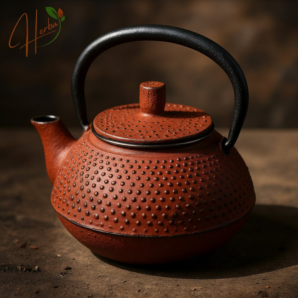 Red - Cast iron teapot - 300ml