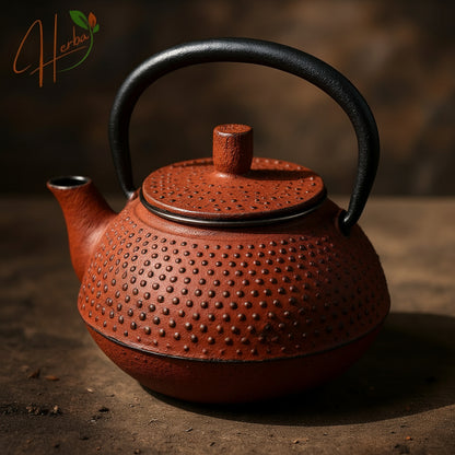 Red - Cast iron teapot - 300ml