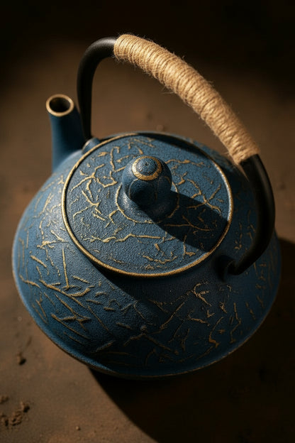 Gold Blue - Cast iron teapot - 800ml