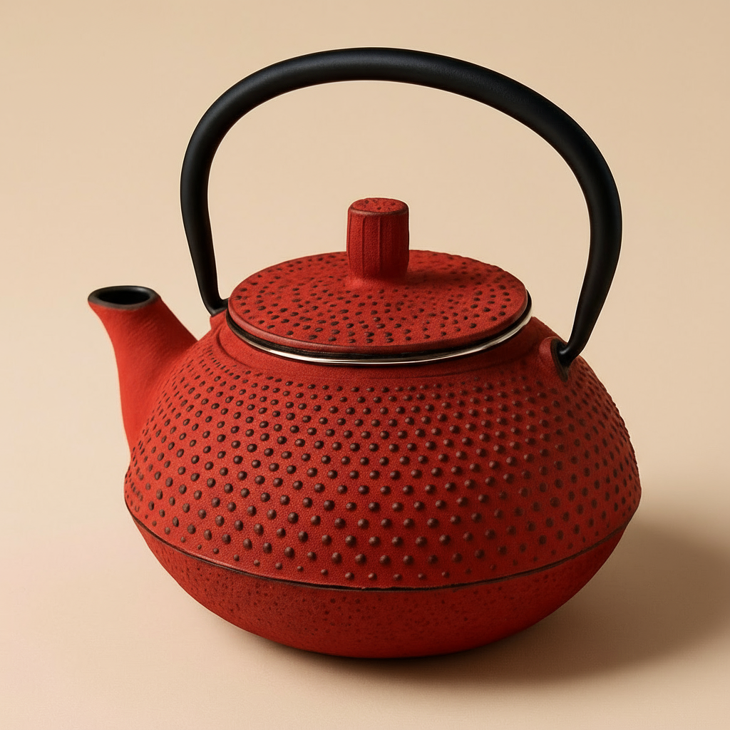 Red - Cast iron teapot - 300ml